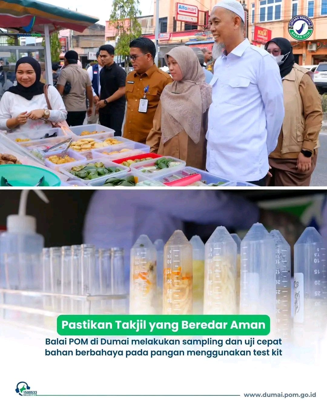 BPOM dan Pemko Dumai Laksanakan Pengawasan Takjil: 24 Sampel Dinyatakan Aman