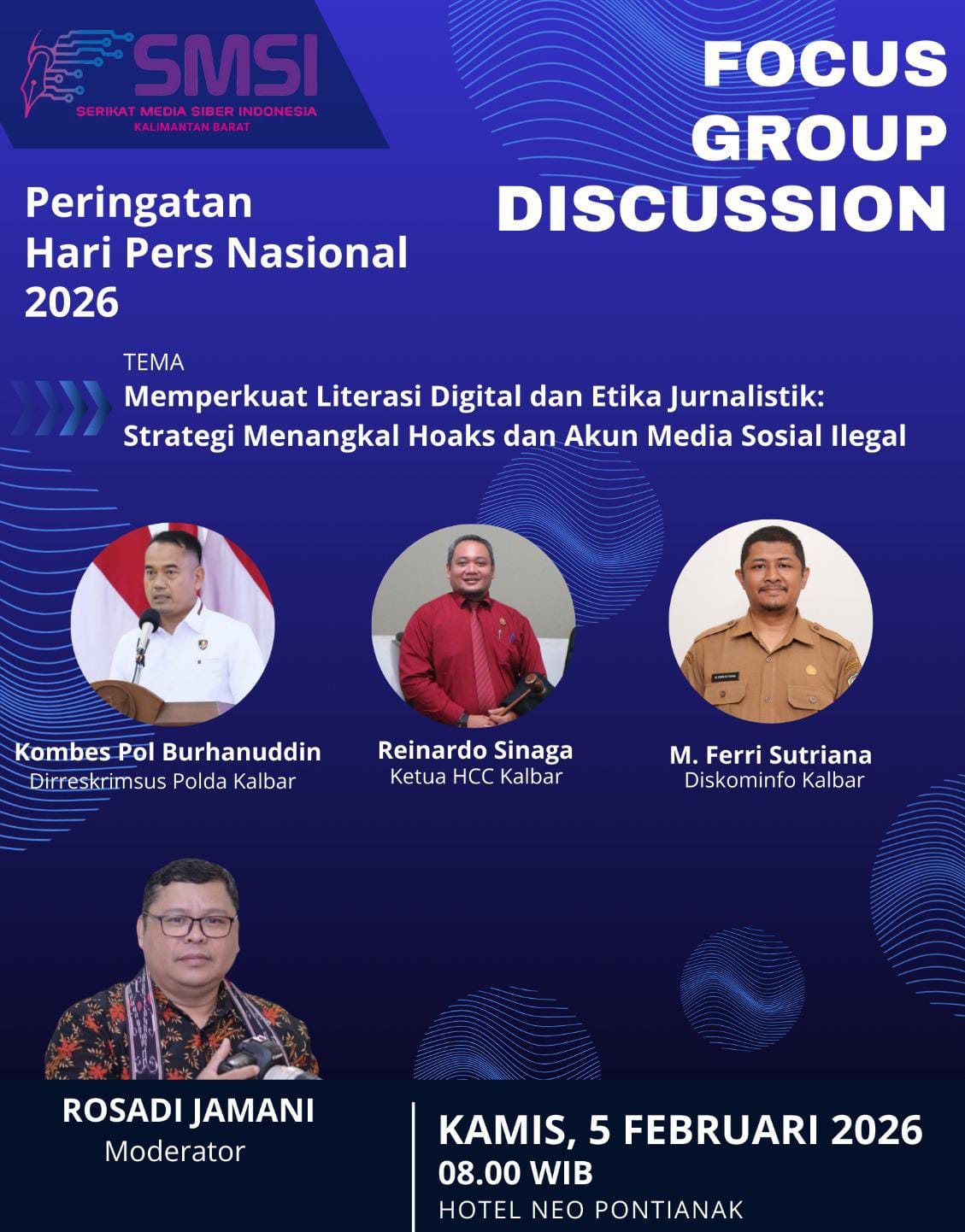 Jelang HPN 2026, SMSI Kalbar Gelar FGD Lawan Hoaks dan Medsos Ilegal